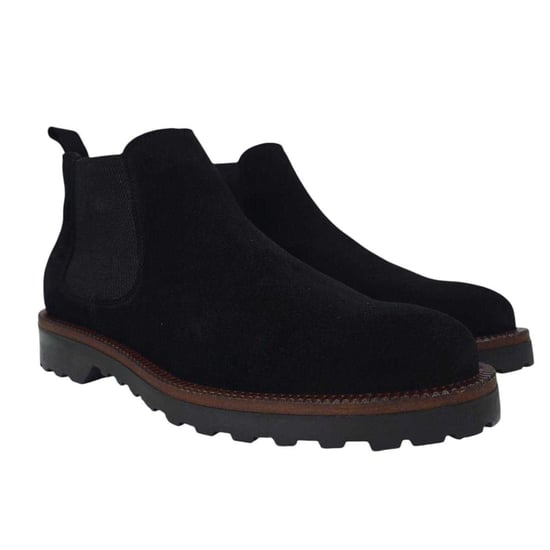 Nicholas Deakins Mens Republic Suede Flat Chelsea Boots (Black) - Image 4