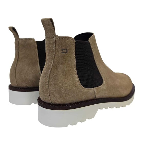 Nicholas Deakins Mens Republic Suede Flat Chelsea Boots (Beige) - Image 2