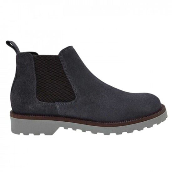 Nicholas Deakins Mens Republic Suede Flat Chelsea Boots (Grey) - Image 1