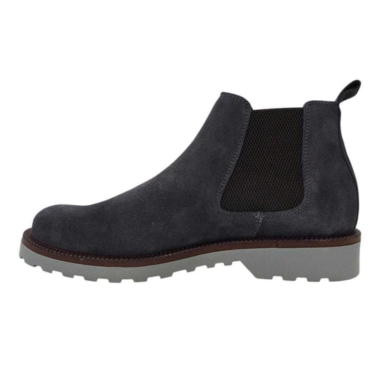 Nicholas Deakins Mens Republic Suede Flat Chelsea Boots (Grey) - Image 3
