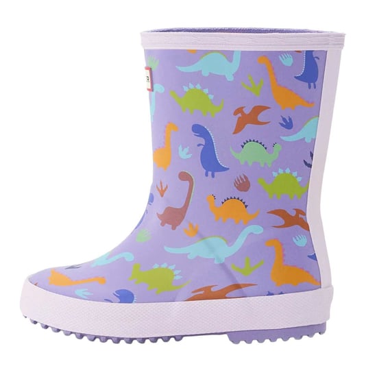 Hunter Childrens/Kids Dinosaur Wellington Boots (Purple) - Image 3