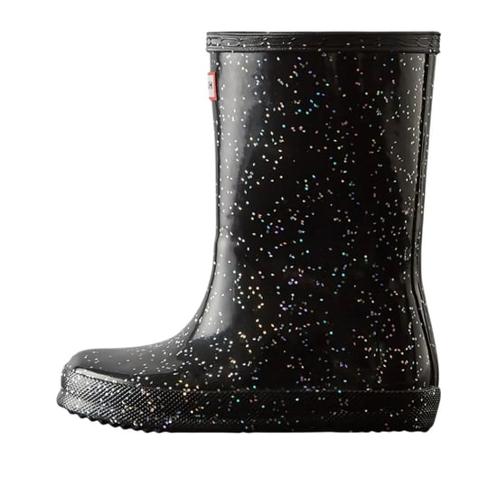Hunter Girls First Giant Glitter Wellington Boots (Black) - Image 2