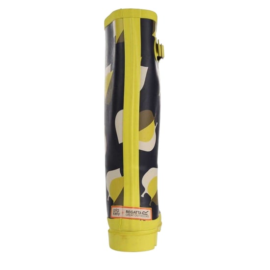 Regatta Dames/Dames Orla Kiely Wellington Laarzen met Bladprint (Zwart Schaduw Elm Geel Print) - Image 2