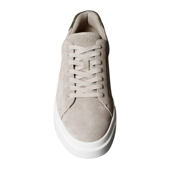 Calvin Klein Heren Suede Chunky Trainers (Taupe/Wit/Groen) - Image 4