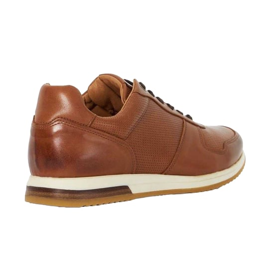Dune London Mens Trilogy Suede Trainers (Tan) - Image 3