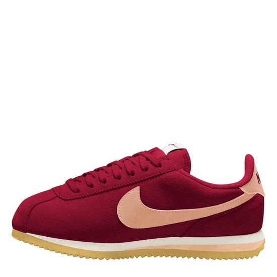 Nike Womens/Ladies Cortez Suede Trainers (Team Red/Pink) - Image 2
