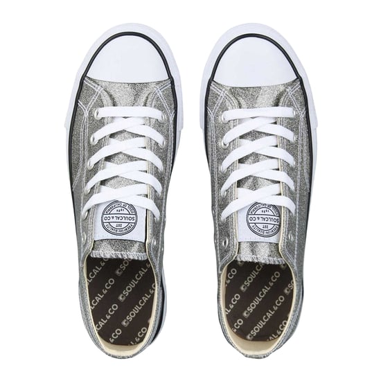 SoulCal Womens/Ladies Canvas Flat Trainers (Silver) - Image 3