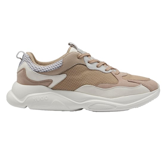 Hugo Heren Leon Mesh Trainers (Medium Beige) - Image 1
