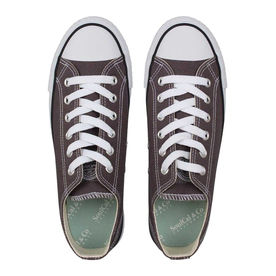 SoulCal Womens/Ladies Canvas Flat Trainers (Charcoal) - Image 4
