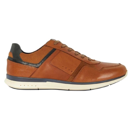 Dune London Mens Torben Leather Trainers (Tan) - Image 3