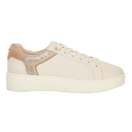 Dune London Womens/Ladies Elli Leather Platform Shoes (Cream) - Image 1