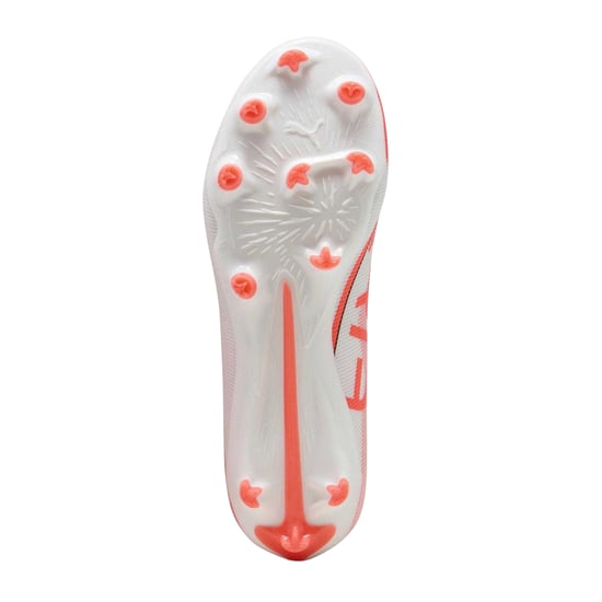 Puma Ultra Pro Stevige Grond Voetbalschoenen voor Kinderen/Kinderen (Puma wit/oranje) - Image 5