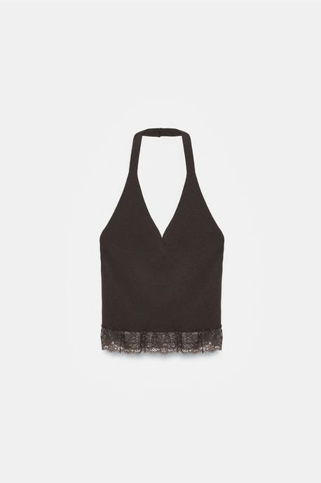 Mouwloze Geribbelde Haltertop Blouse - Image 5