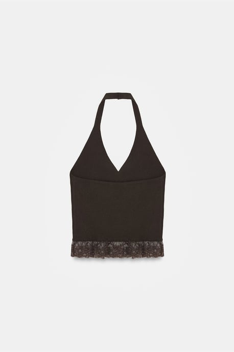 Mouwloze Geribbelde Haltertop Blouse - Image 6