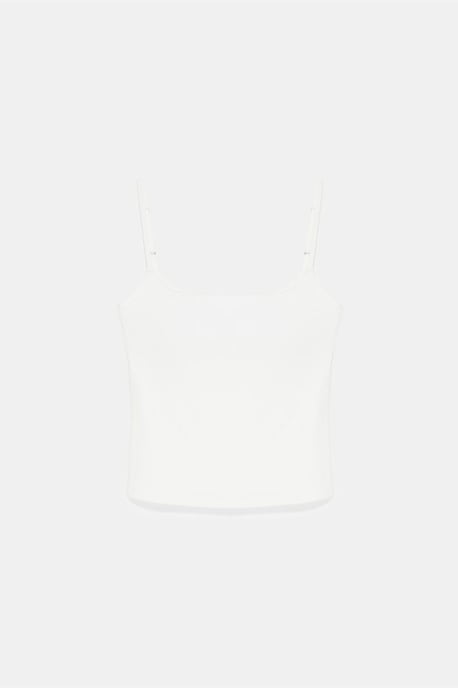 Slim Fit Fyrkantig Halsärmlös Blus - Image 5