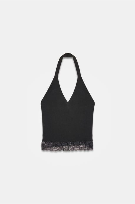 Mouwloze Geribbelde Haltertop Blouse - Image 5
