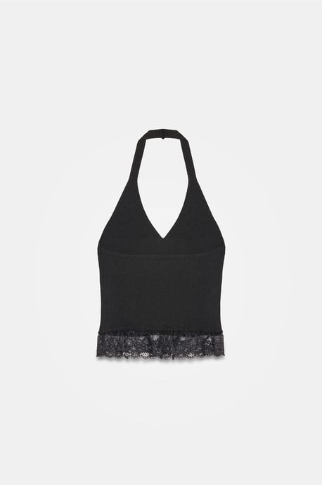 Mouwloze Geribbelde Haltertop Blouse - Image 6