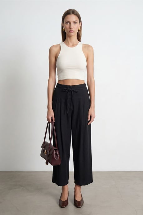 Ribbed Sleeveless Crop Blouse - Image 4