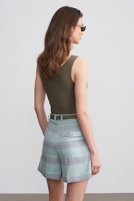 Aansluitend Mouwloze Katoenmix Cami Blouse - Image 3