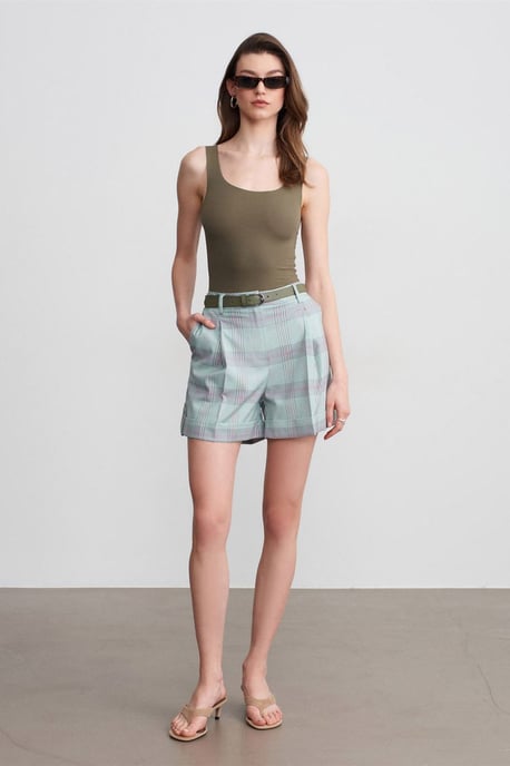 Aansluitend Mouwloze Katoenmix Cami Blouse - Image 5