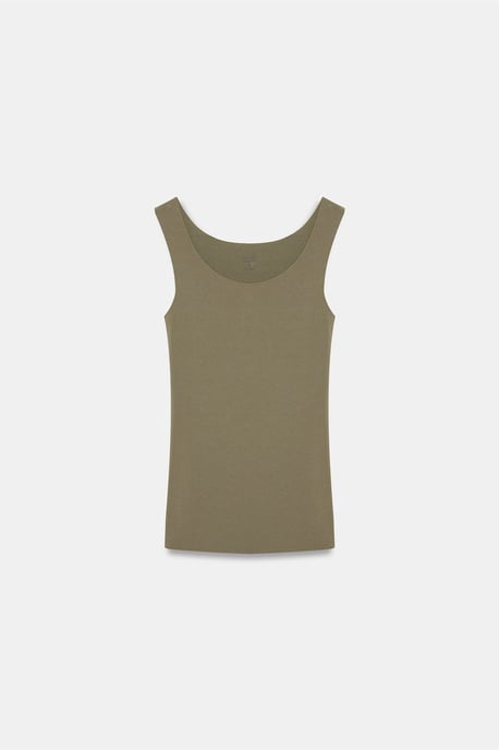 Aansluitend Mouwloze Katoenmix Cami Blouse - Image 6