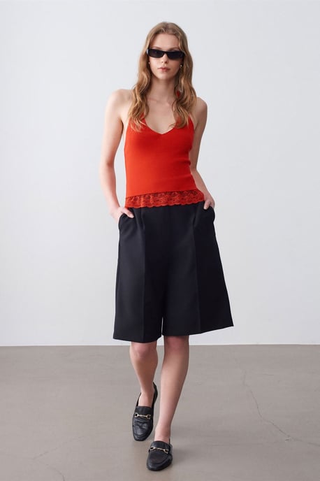 Mouwloze Ribben Haltertop Blouset - Image 4