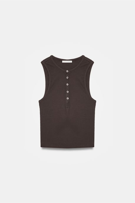 Women's Ribbed Cotton-Blend Crop Top - Image 5