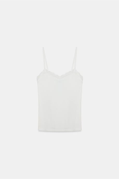 Slim Fit Ärmlös V-ringad Cami Blus - Image 5