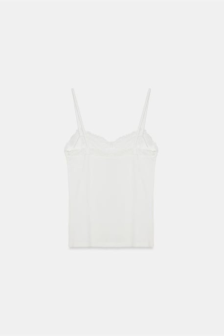 Slim Fit Ärmlös V-ringad Cami Blus - Image 6