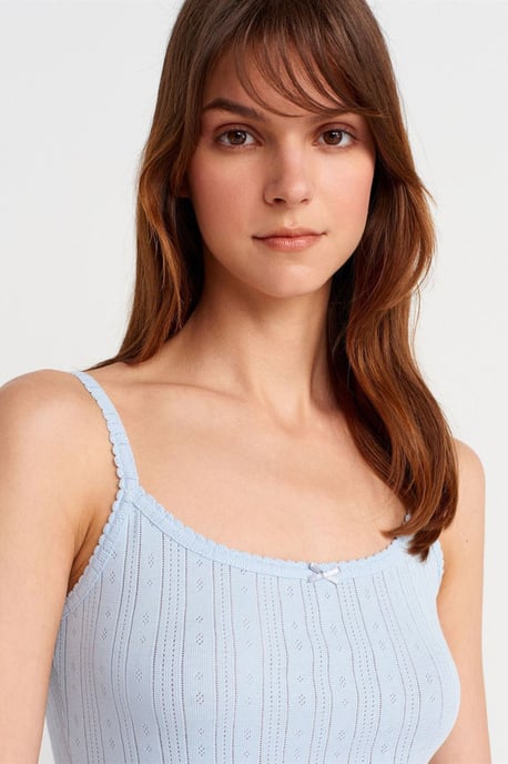 Slim Fit Ribbed Cotton Cami Top - Image 3