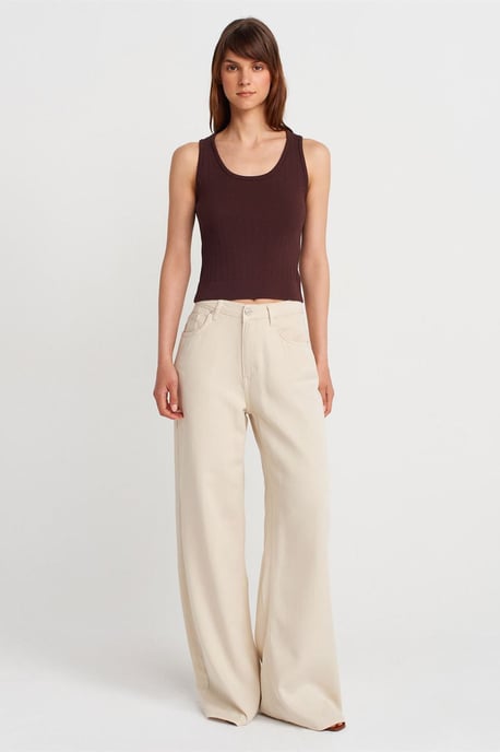 Ribbed Sleeveless Slim-fit Blouse - Image 4