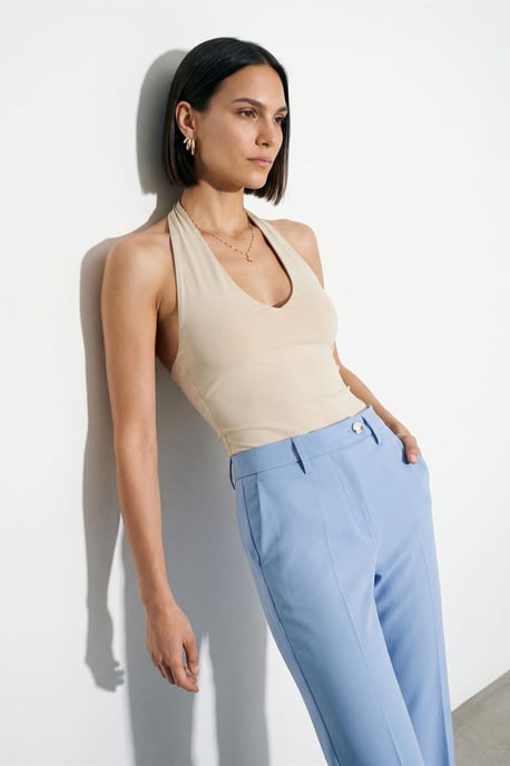 Halter-neck cut-out bodysuit - Image 1
