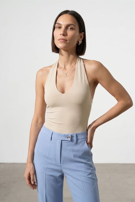 Halter-neck cut-out bodysuit - Image 4