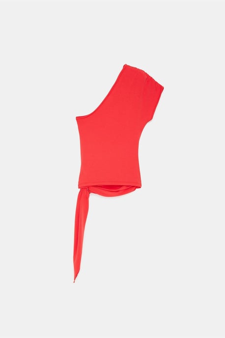 Slim Fit Off-Shoulder Jersey Blouse met Strikdetail - Image 5