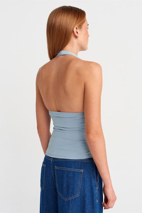 Slim-fit Halterneck Blouse - Image 2