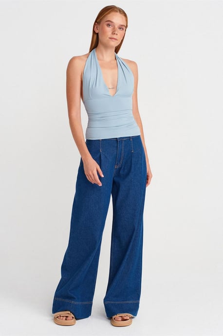 Slim-fit Halterneck Blouse - Image 4