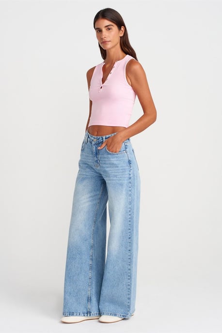 Women's Ribbed Cotton-Blend Crop Top - Image 3