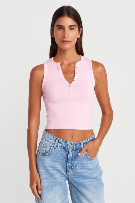 Women's Ribbed Cotton-Blend Crop Top - Image 4