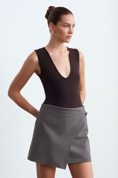 Mouwloze Slim-Fit U-hals Bodysuit - Image 3