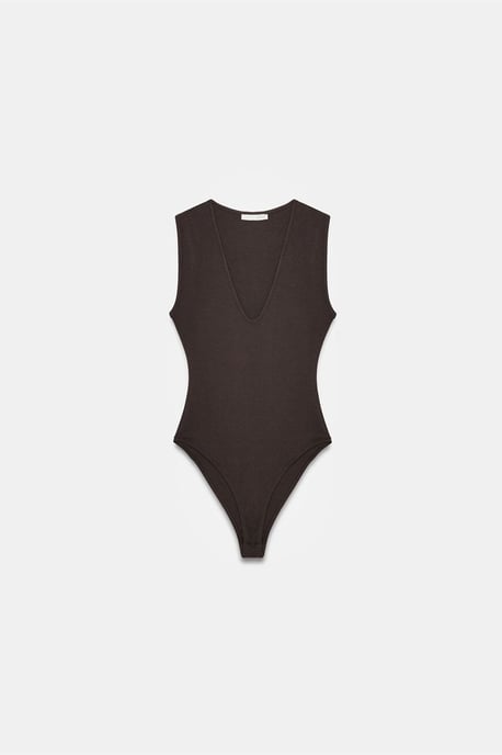 Mouwloze Slim-Fit U-hals Bodysuit - Image 5
