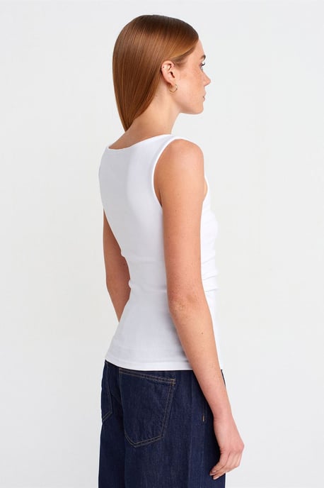 Mouwloze Boothals Jersey Blouse - Image 2