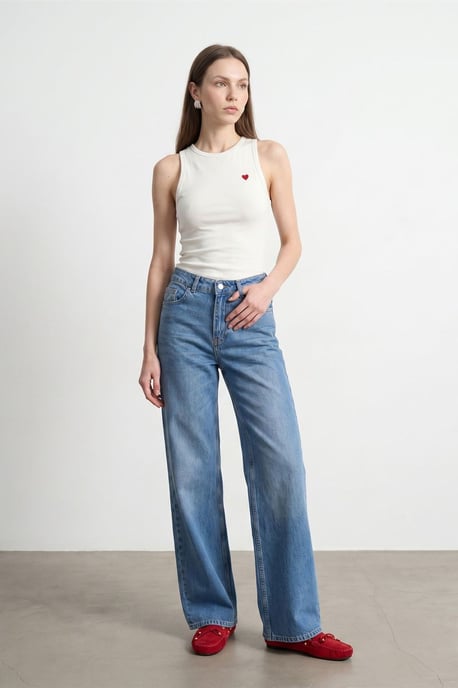 Geborduurde Mouwloze Slim-Fit Jersey Blouse - Image 4