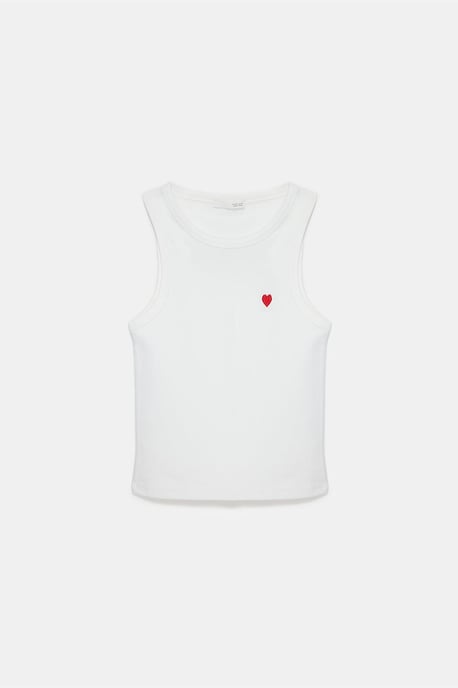 Geborduurde Mouwloze Slim-Fit Jersey Blouse - Image 5