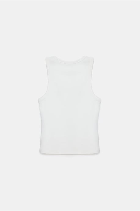 Geborduurde Mouwloze Slim-Fit Jersey Blouse - Image 6