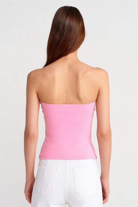 Strapless Slim-fit Jersey Blouse - Image 2