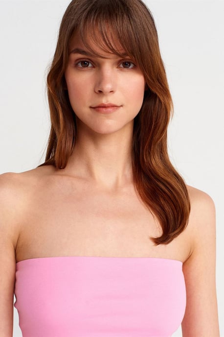 Strapless Slim-fit Jersey Blouse - Image 3