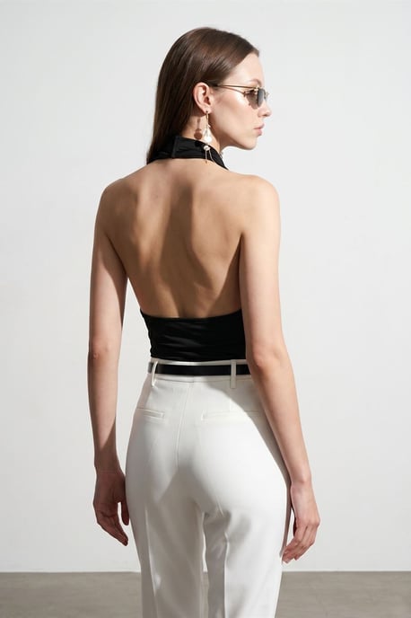 Aansluitende Mouwloze Blouse met Colharmonika - Image 2
