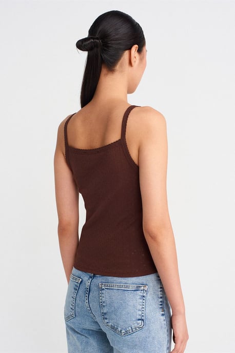 Gestructureerde Katoen Modal Camisole Blouse - Image 2