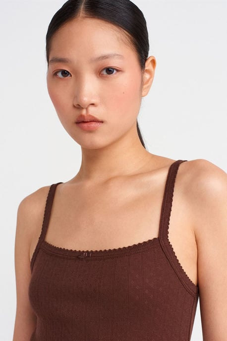 Gestructureerde Katoen Modal Camisole Blouse - Image 3