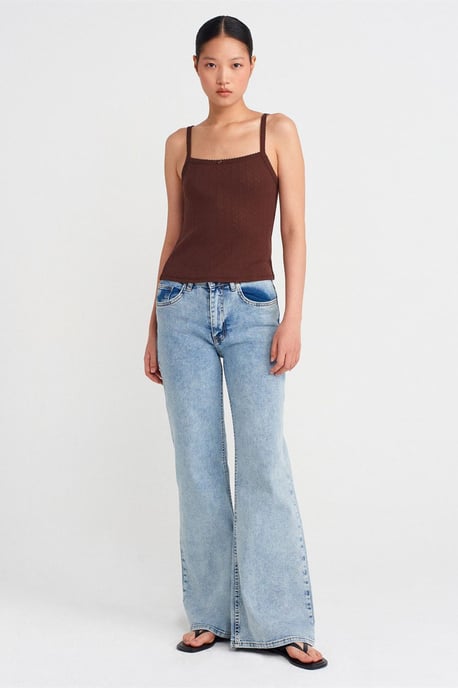 Gestructureerde Katoen Modal Camisole Blouse - Image 4